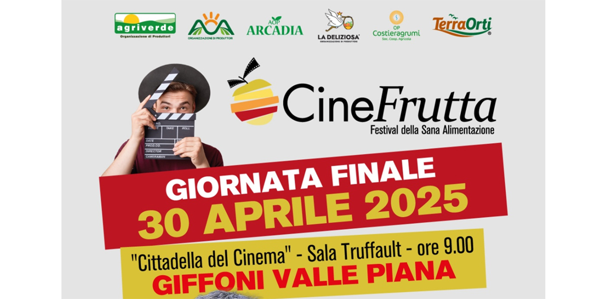 Cinefrutta 2025: finale il 30 aprile a Giffoni con Francesco Pannofino